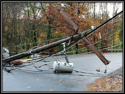 power lines down